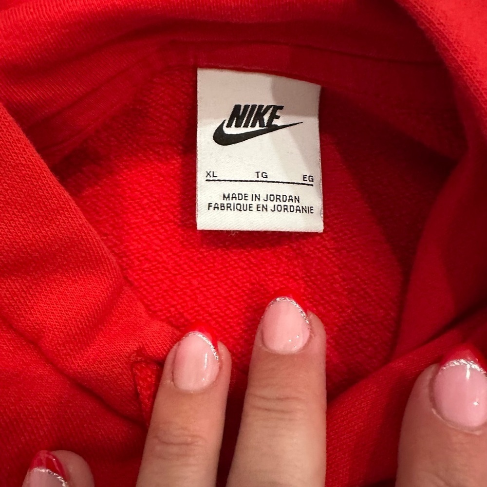 Nike Sportswear Club Men's Pullover Hoodie - Red, Size XL - Picture 5 of 6